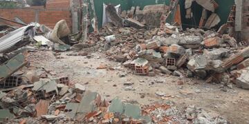 El búnker, ubicado en Granadero Baigorria, fue demolido este lunes\u002E (Min\u002E Seguridad)