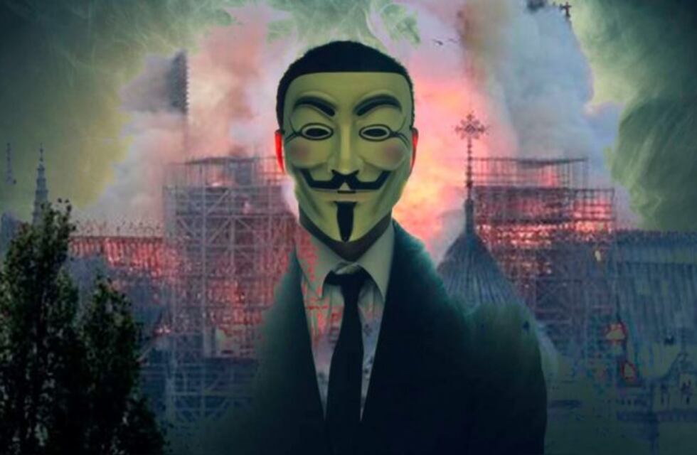 El mensaje de Anonymous al Papa y a los ricos que donaron dinero para reconstruir Notre Dame