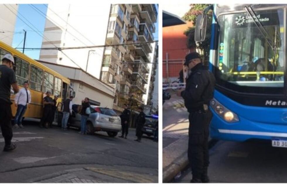 Un colectivo pisó a un anciano y otro chocó contra un auto