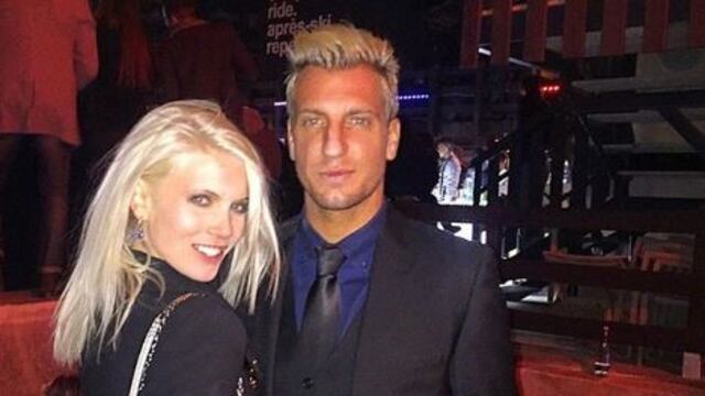 Maxi López y Daniela Christiansson