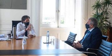 El gobernador Gerardo Morales reunido con Santiago Cafiero