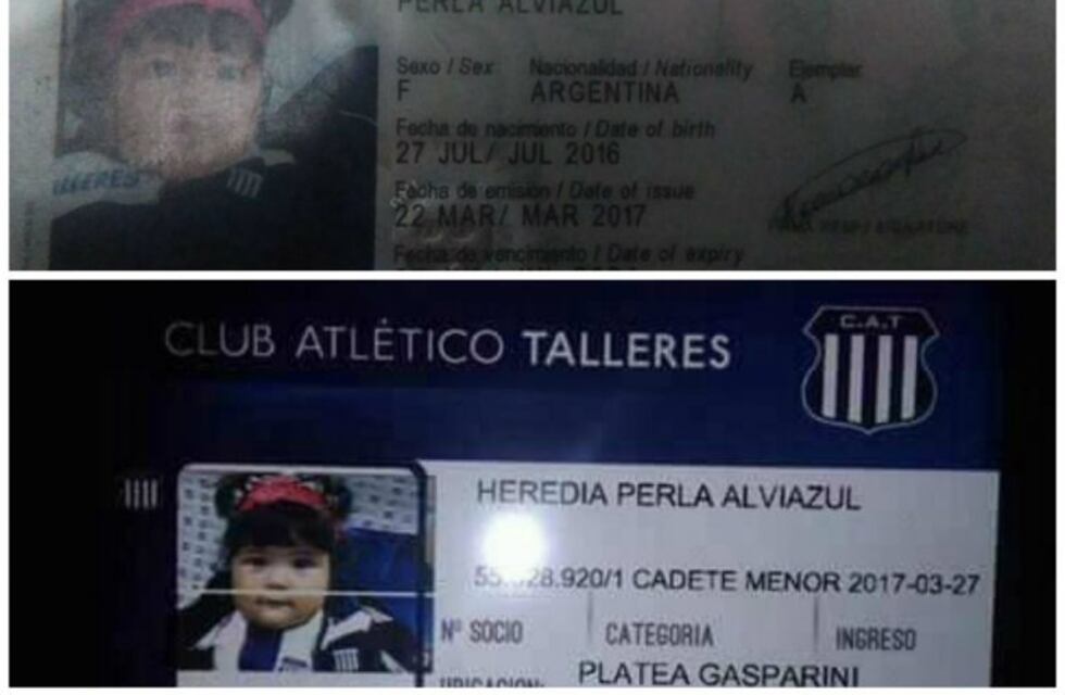 "Perla Alviazul", el nombre que le reconoció el registro a un hincha de Talleres para su hija
