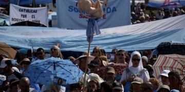 La iglesia se manifestó en contra del aborto (Foto: Twitter)