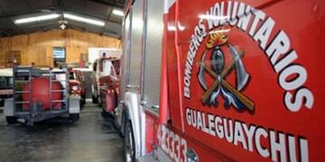 Bomberos Voluntarios Gualeguaychú\nCrédito: Bomberos Gualeguaychú