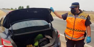 Llevaban 3kg de cocaína en el baúl