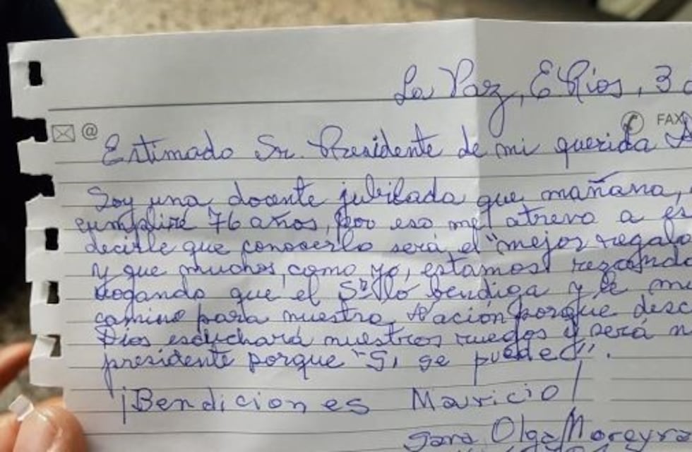 Jubilada entrerriana no pudo entregar su carta a Mauricio Macri, pero se hizo viral y recibió un mensaje