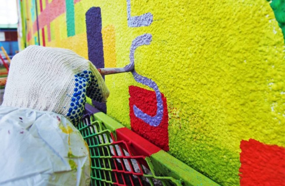 Quedó listo el mural de libertad de inmigración y diversidad de culturas