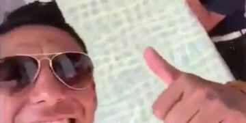 El futbolista compartió la jornada solidaria con su padre y sus amigos\u002E (@brian_sarmiento22)