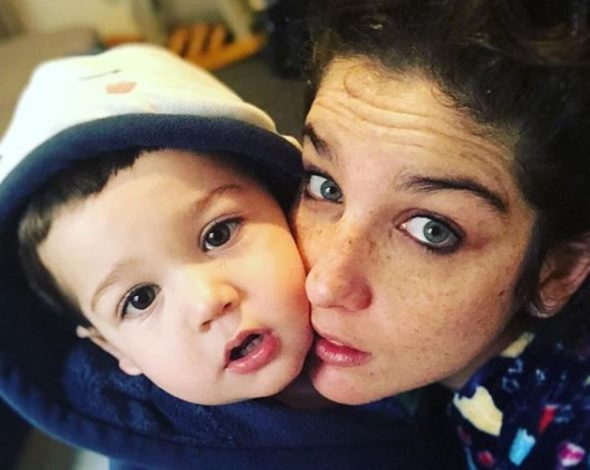 Juana Repetto y su hijo