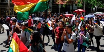 Protestas en Bolivia\u002E (AFP)