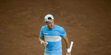Copa Davis: Diego Schwartzman se quedó con el primer punto de la serie ante Colombia\u002E Foto: AP\u002E