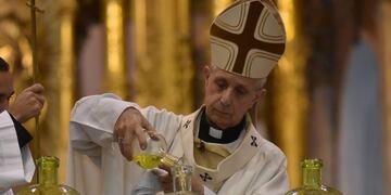 DYN08, BUENOS AIRES 13/04/17, EL CARDENAL MARIO POLI, PRESIDE EN LA CATEDRAL METROPOLITANA LA MISA DE JUEVES SANTO.FOTO:DYN/EZEQUIEL PONTORIERO