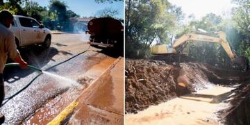 Obras Públicas de la Municipalidad de Eldorado lleva a cabo tareas de mantenimiento