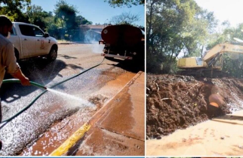 Obras Públicas de la Municipalidad de Eldorado lleva a cabo tareas de mantenimiento