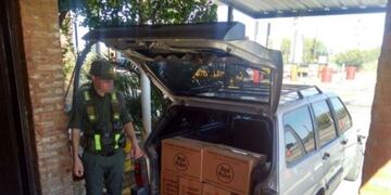 Gendarmería secuestró 37 cajas, cada una con 25 cartones que en su interior tenían 10 paquetes de cigarrillos de la marca Red Point, con un valor de 416\u002E250 pesos\u002E