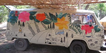 Una combi restaurada dentro de las opciones más particulares de estadía en Córdoba.