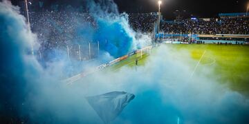 El mágico recibimiento del último partido de Belgrano. Celestial.