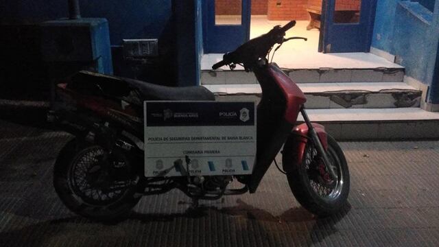 El conductor de una moto fue detenido