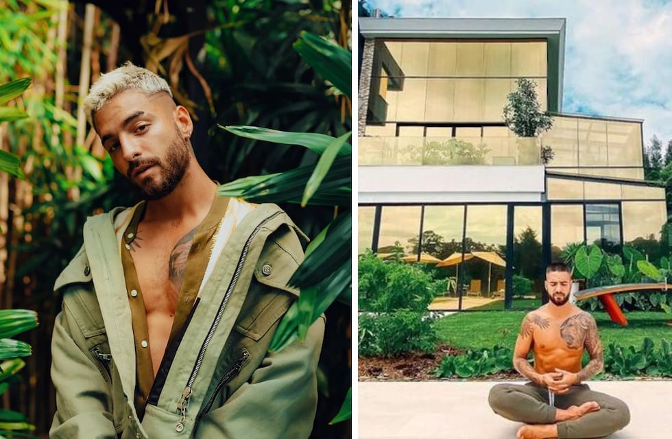 Vista panorámica, una extraña escultura y la remera que Messi le regaló: así es la lujosa mansión de Maluma en Medellín