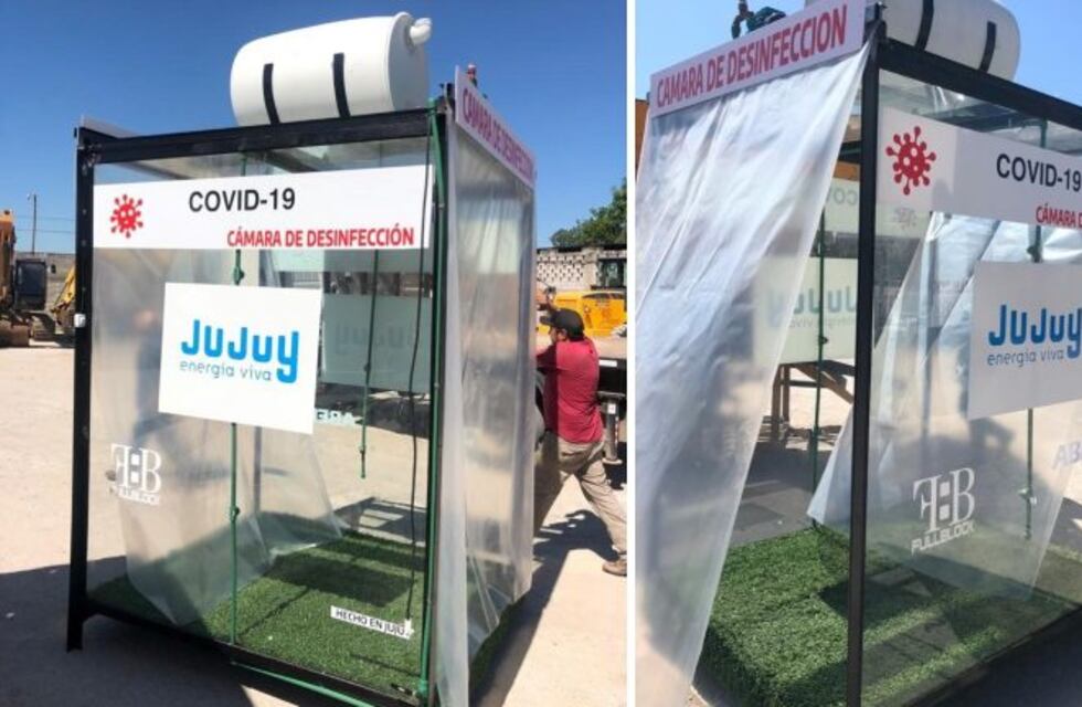 Empresas armaron una cámara desinfectante y la donaron al COE