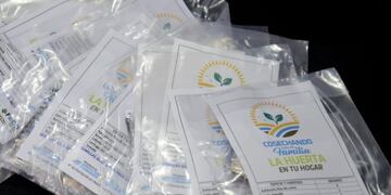 Entrega de semillas en Arroyito