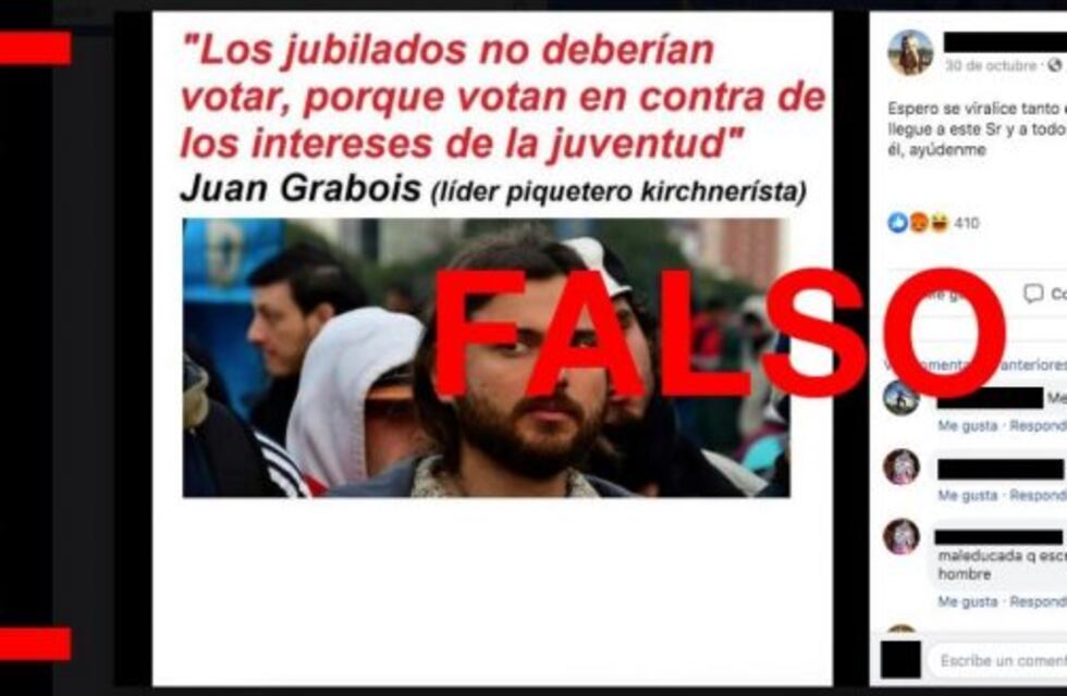 Es falso que Grabois dijo: "Los jubilados no deberían votar porque votan en contra de los intereses de la juventud"
