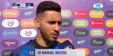 El elogio del goleador Nahuel Bustos: "Guido es un maestro; mi gol fue con un poquito de suerte"