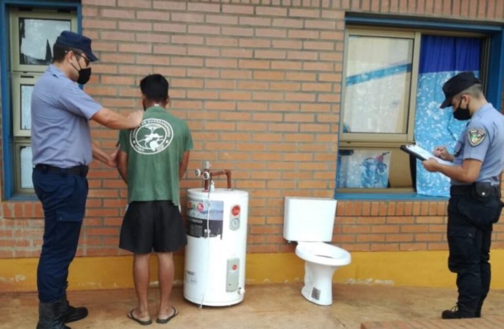 Detuvieron a un joven por el robo de sanitarios de una vivienda en San Pedro