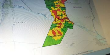 El mapa interactivo permite chequear el avance del coronavirus por localidad y departamento\u002E (Vía Rosario)
