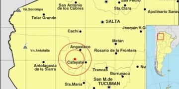 Dos temblores sacudieron Cafayate por la noche\u002E (INPRES)