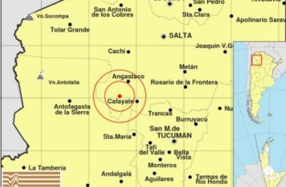 Dos temblores sacudieron Cafayate por la noche