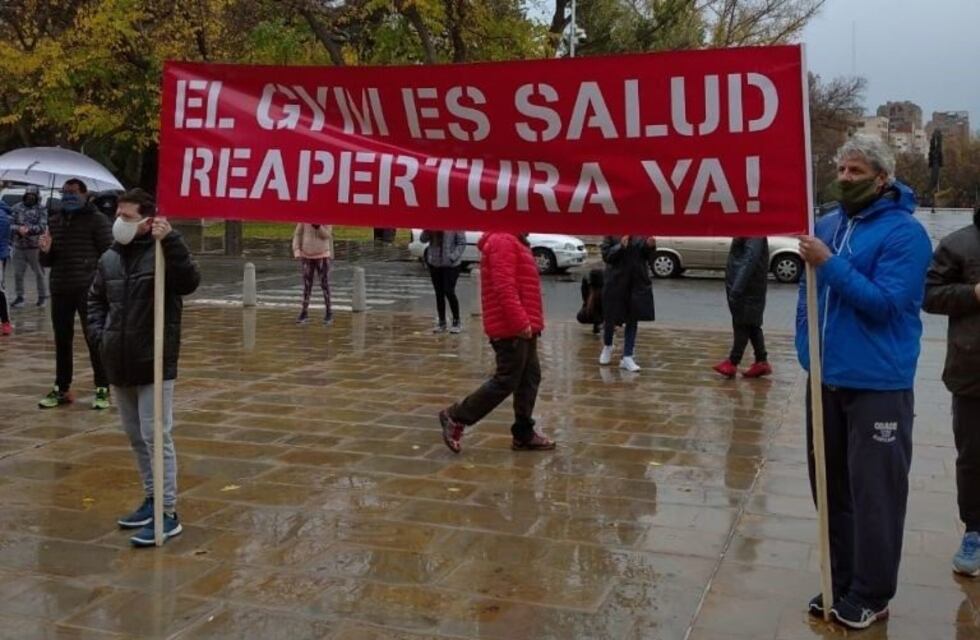 Protesta por la reapertura de gimnasios