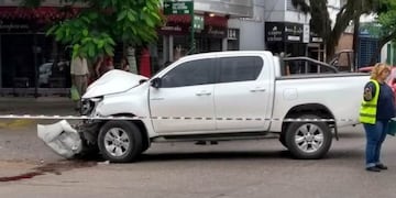 Impresionante choque en el centro de Resistencia\u002E (Foto: Primera Línea)