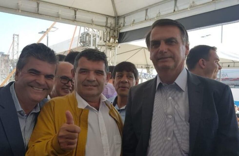 Alfredo Olmedo y Jair Bolsonaro juntos en Brasil