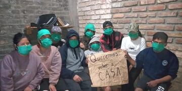 Trabajadores de Rosario de Lerma varados (Facebook Gabyy Lamas)