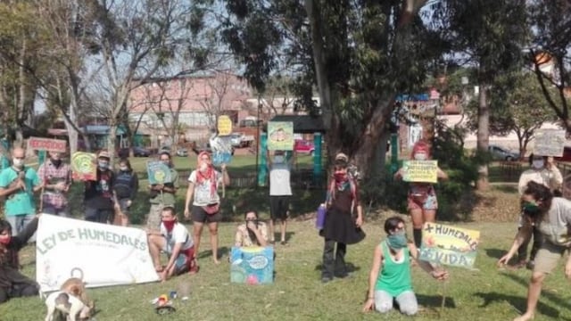 Sanpedrinos se manifestaron a favor de la Ley Nacional de Humedales