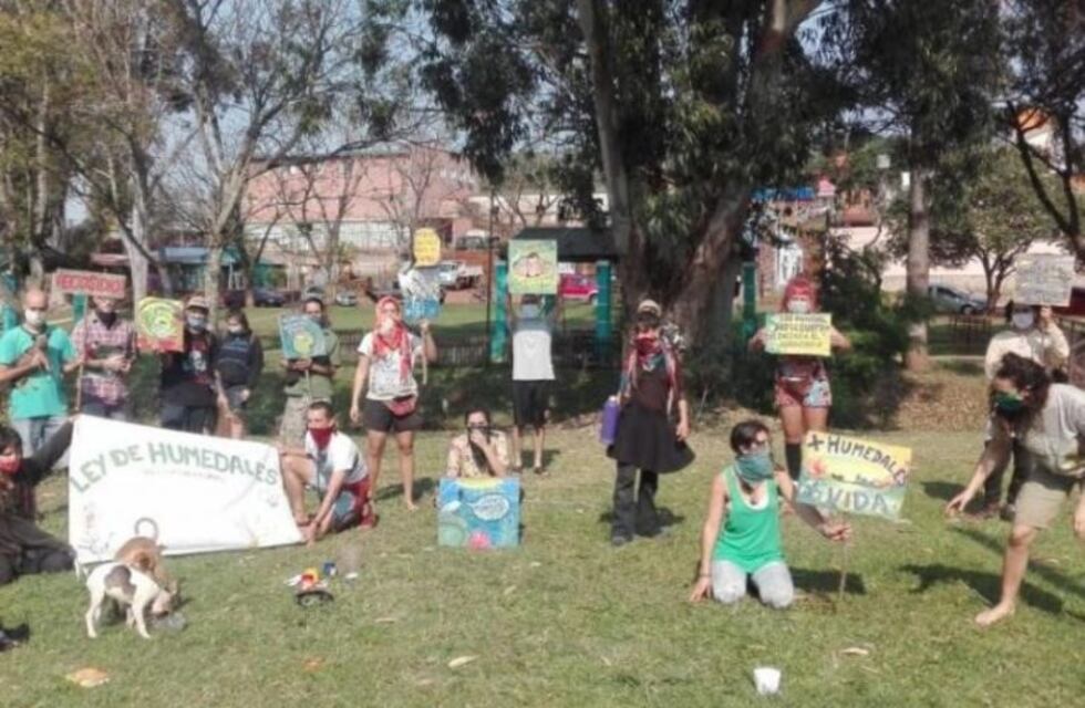Sanpedrinos se manifestaron a favor de la Ley Nacional de Humedales