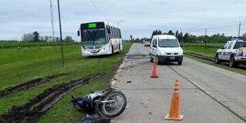 El choque se produjo a unos 300 metros de la curva de La Emilia\u002E (SN 24)