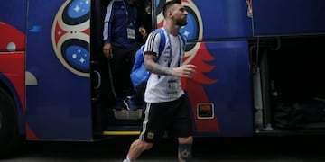 Messi llegando a Kazán (Foto: TYC Sports)