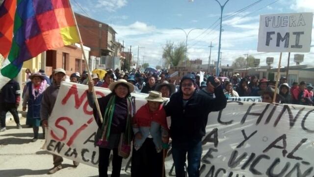 Marcha de comunidades aborígenes de Jujuy
