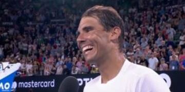 El momento incu00f3modo que viviu00f3 Rafa Nadal cuando le consultaron por su novia en el Australian Open.