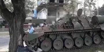 Un tanque militar chocó tras el desfile en Paraná\u002E