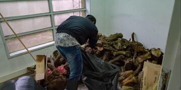 El municipio proveyó de leña para los afectados, al igual que nylon y alimentos\u002E