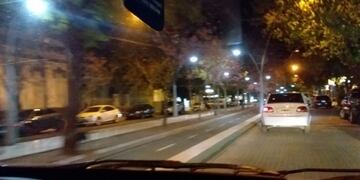 San Luis de noche y el infaltable Chorrillero