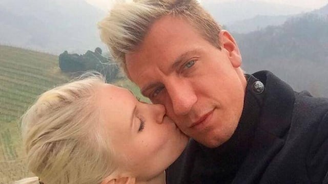 Maxi López y su novia