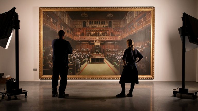 Van a subastar la obra más polémica de Bansky y puede batir un récord