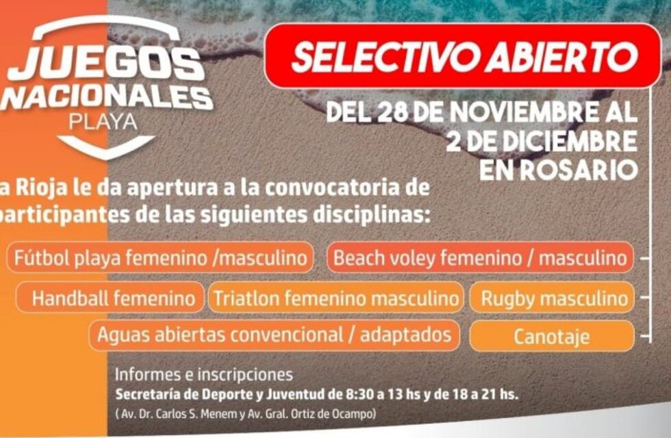 Juegos de Playa: Inicia el Pre Selectivo de Aguas Abiertas y Triatlón