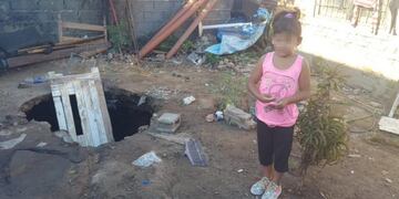 La nena se cayu00f3 a un pozo en Villa El Libertador.