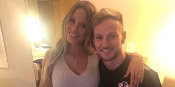 Rakitic y Raquel Mauri