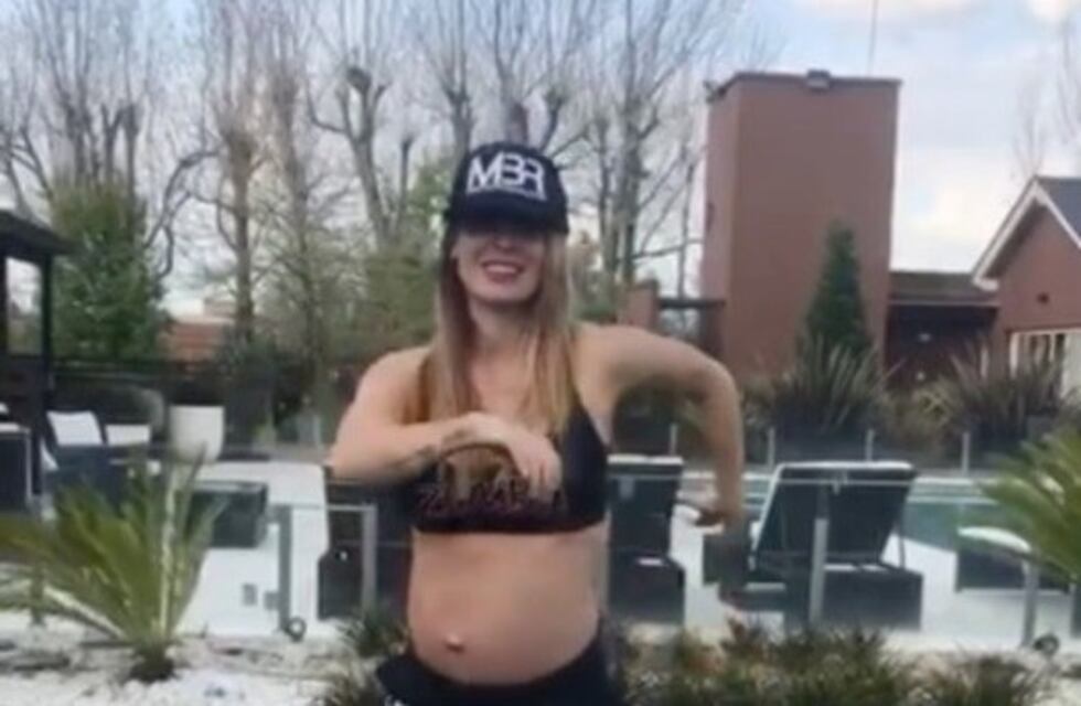 En pleno embarazo, Jésica Cirio sigue bailando zumba